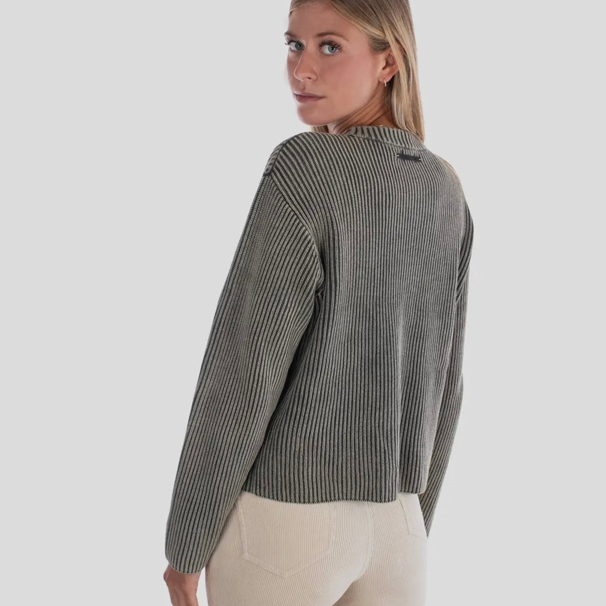 Jetty Sundrenched Crewneck Sweater - Olive