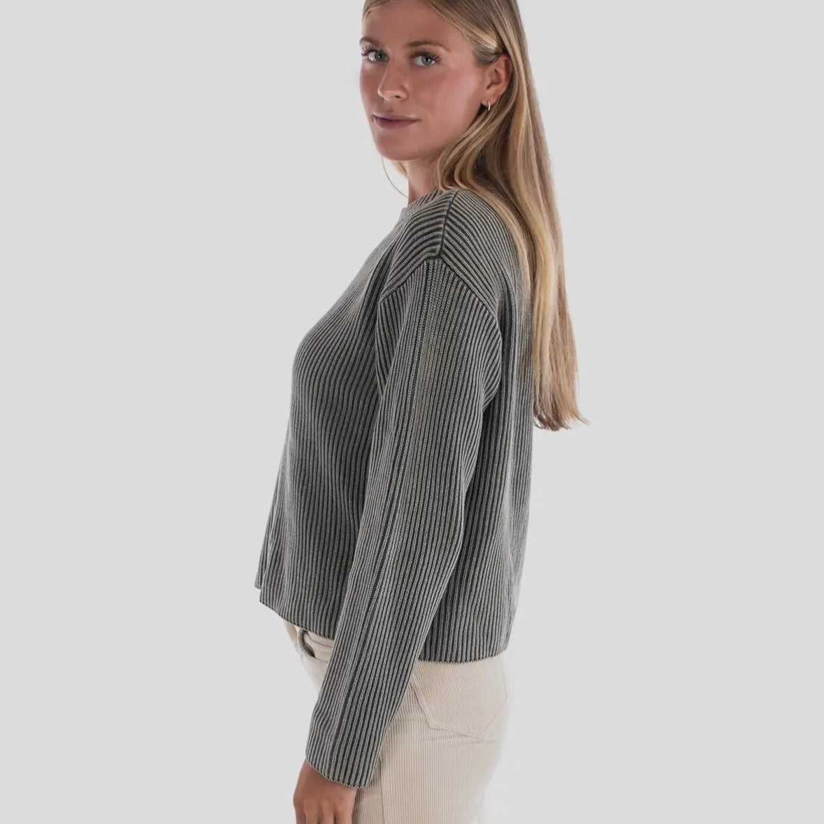 Jetty Sundrenched Crewneck Sweater - Olive