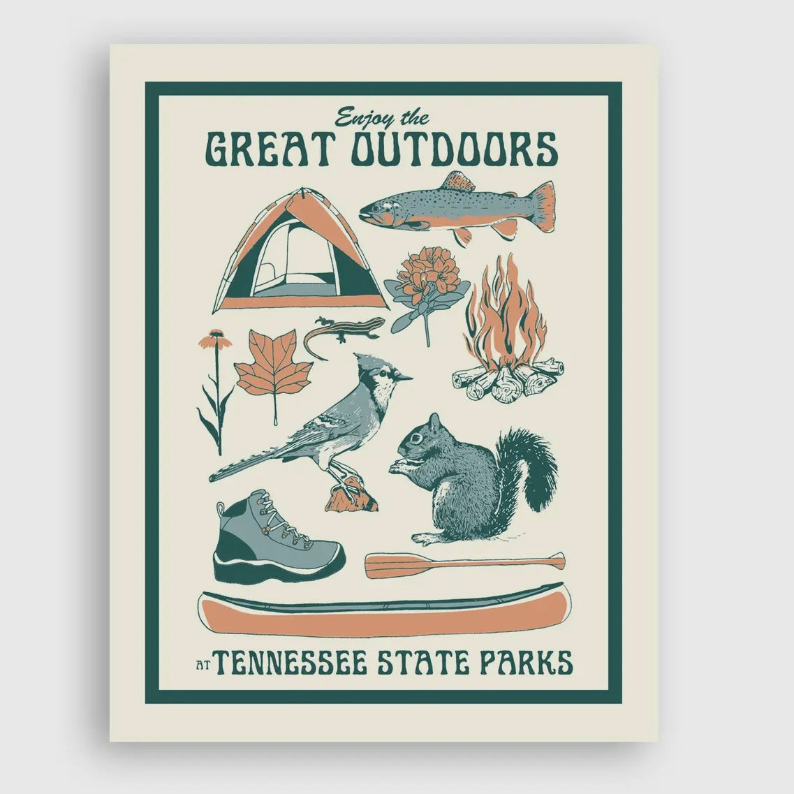 Tennessee State Parks - Great Outdoors - 11x14 Print