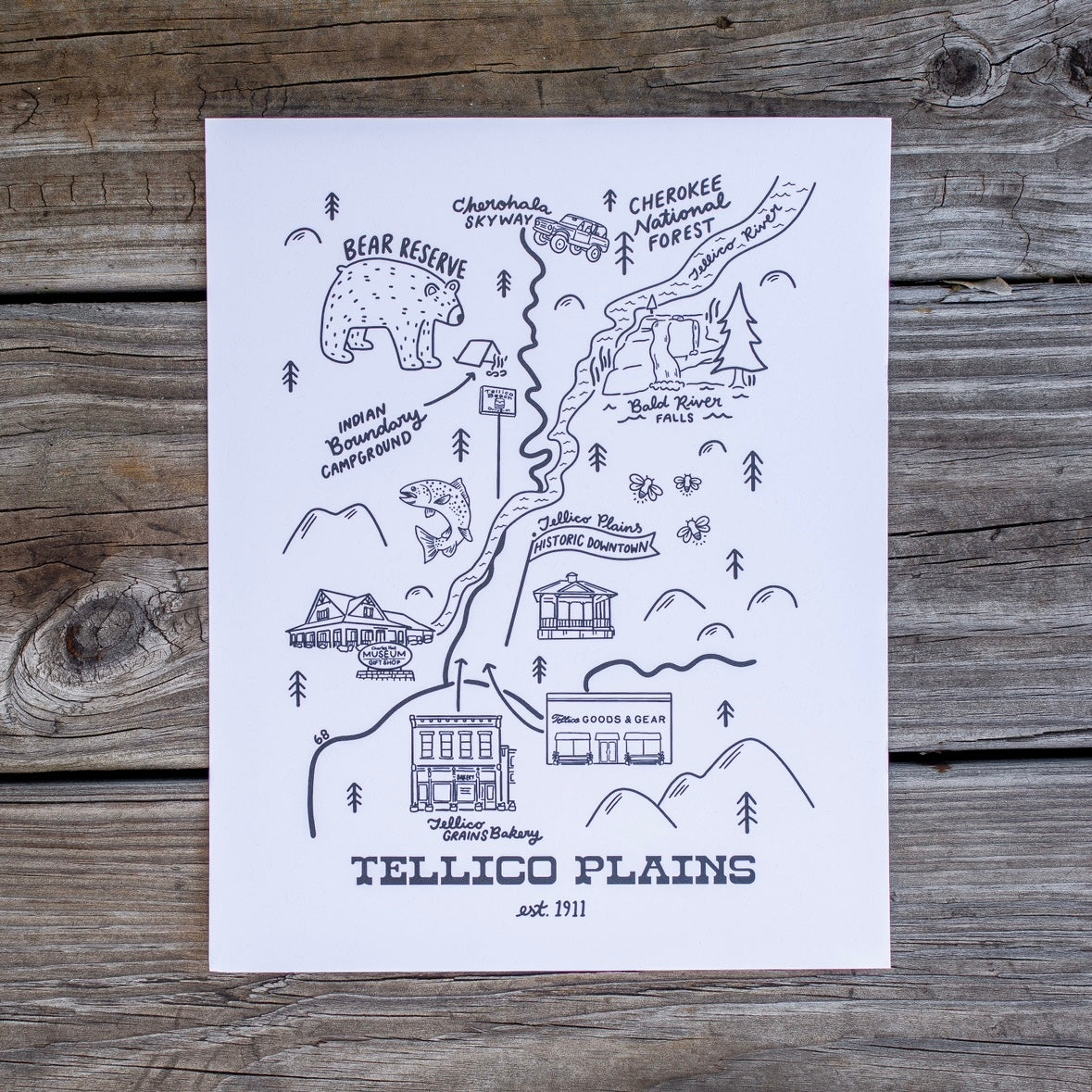 Paris Woodhull 8" x 10" Tellico Plains Print