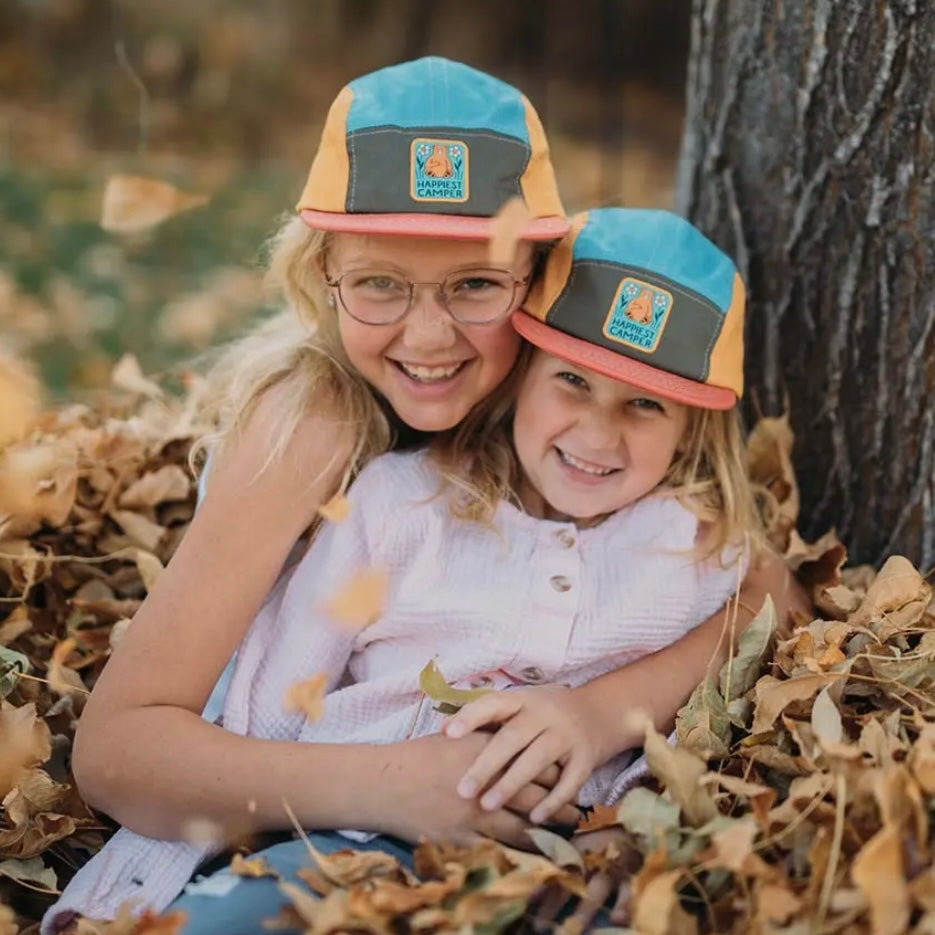 Trek Light Gear Happiest Camper Bear Kids Hat in Multi - Baby/Toddler