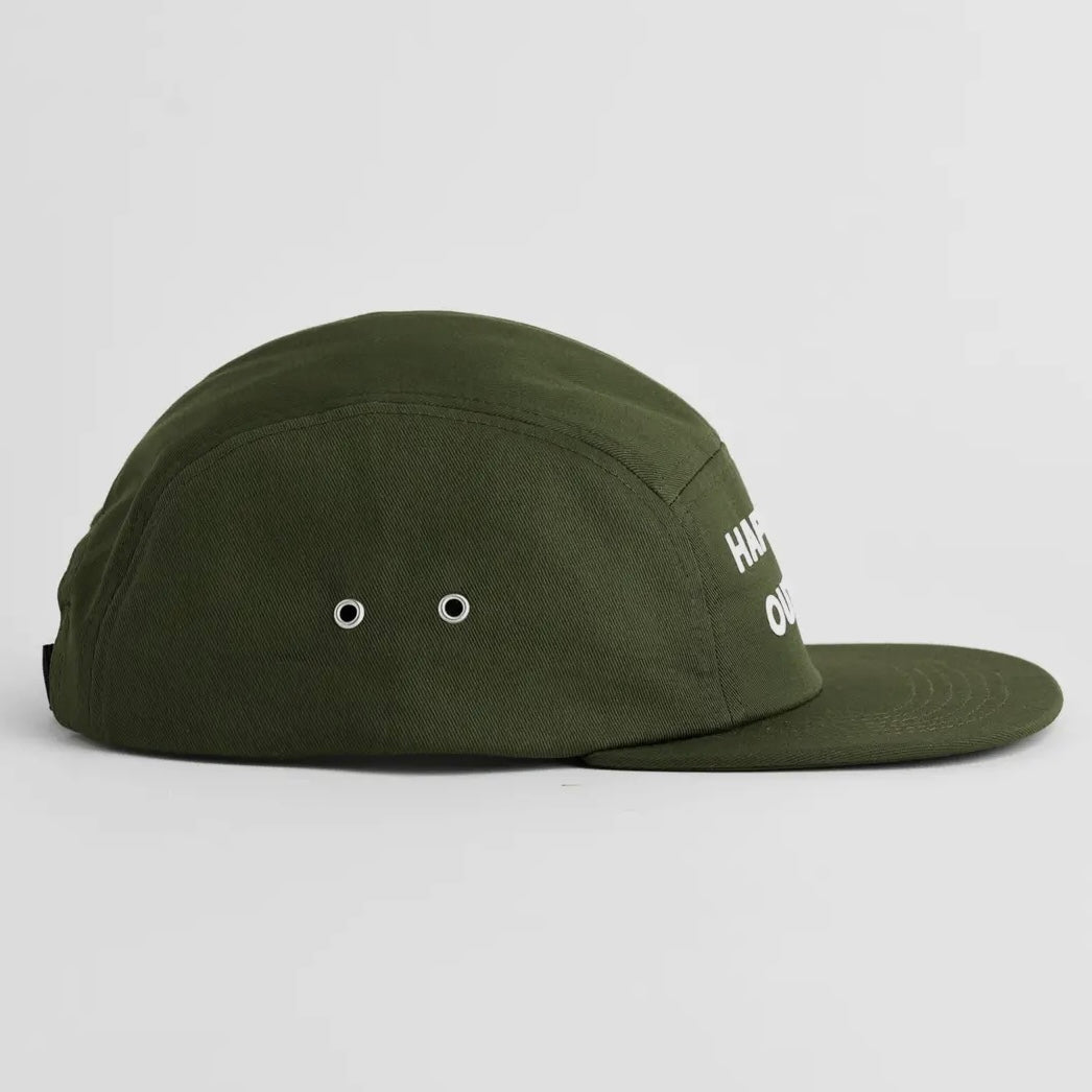Happiest Outside Five Panel Hat - Moss - Endless August Supply Co.