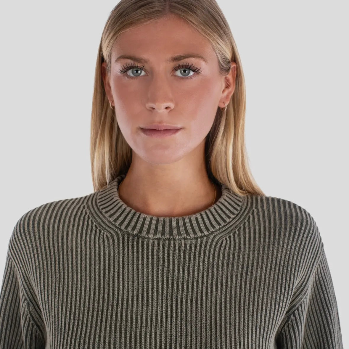 Jetty Sundrenched Crewneck Sweater - Olive