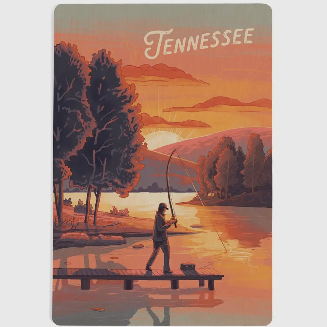 Wood Postcard Tennessee