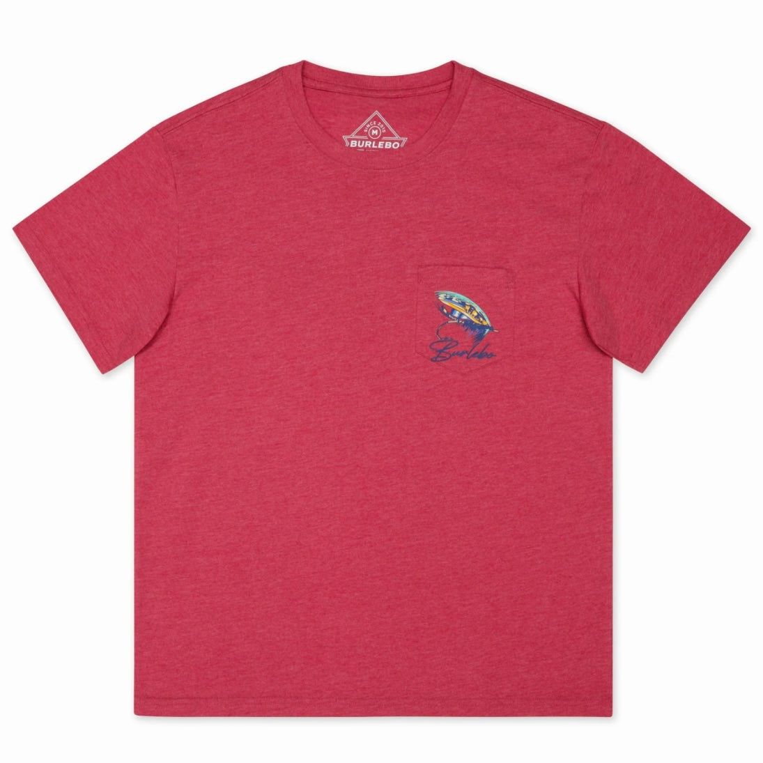 Burlebo Short Sleeve T Shirt Big Fly - Heather Crimson