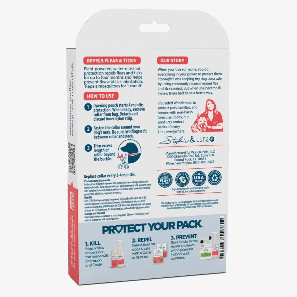 Wondercide Flea & Tick Collar For Dogs Peppermint