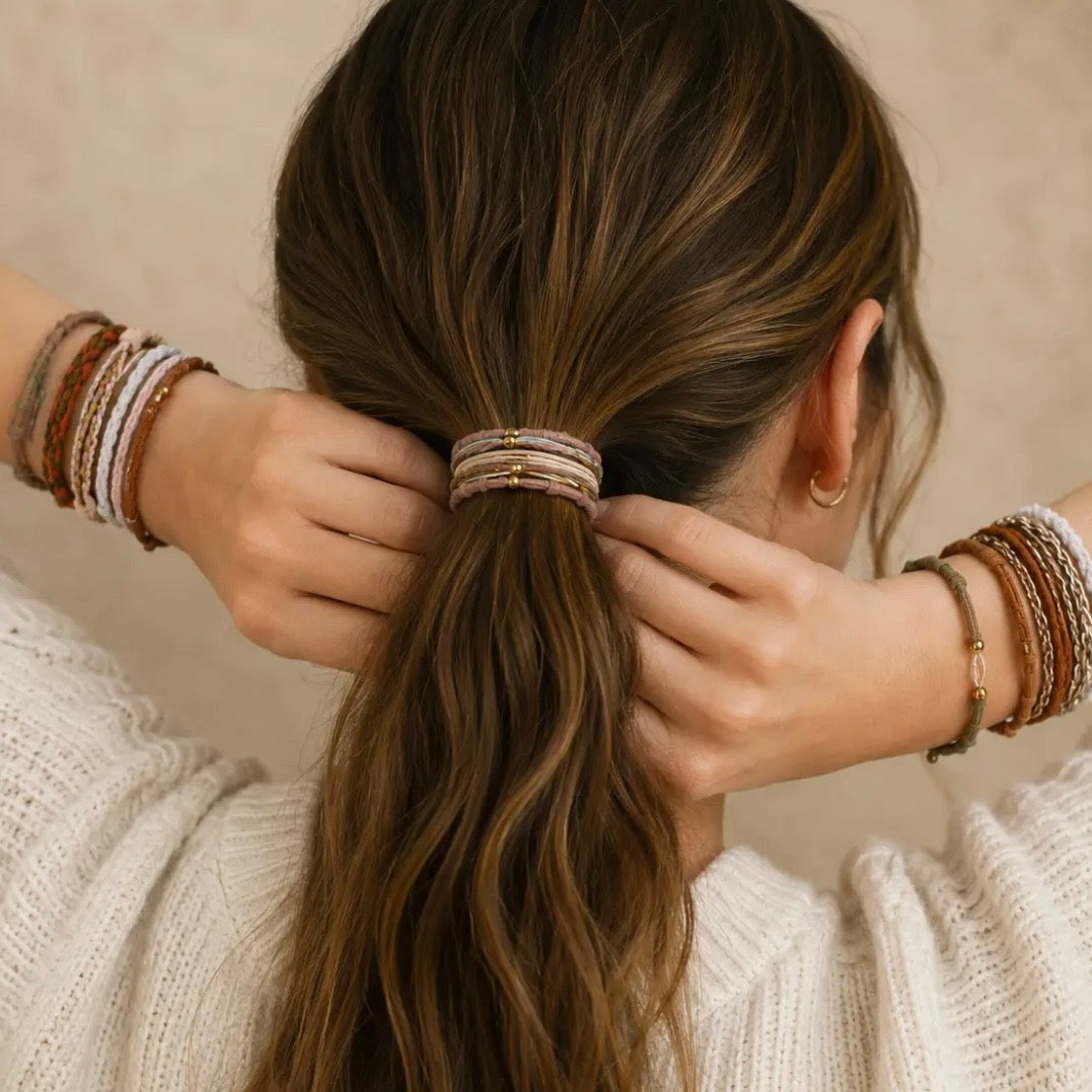 Boho Dual Function Knot Bracelet Hair Ties
