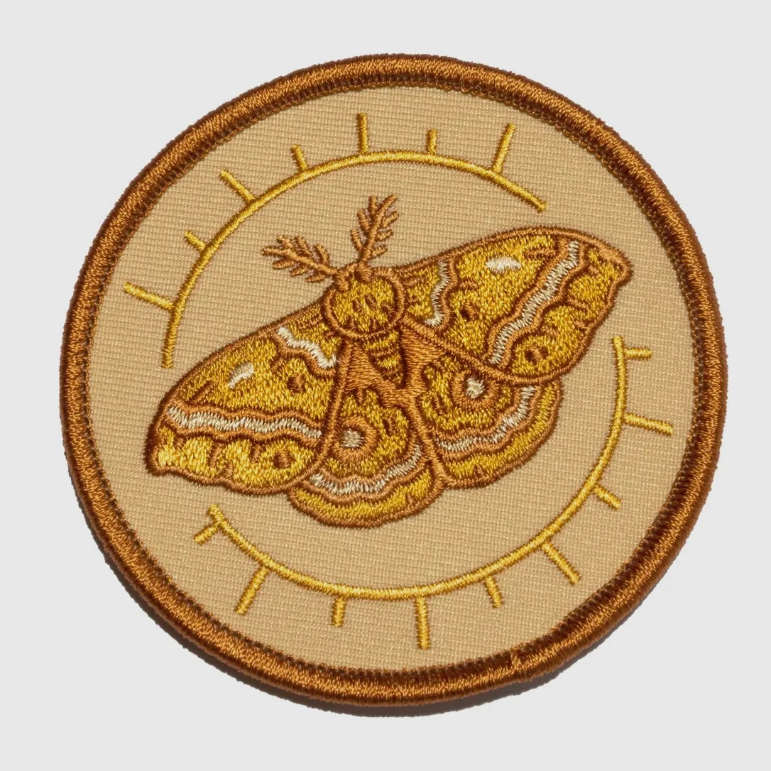 IO Moth Embroidered Patch, Iron on Patch