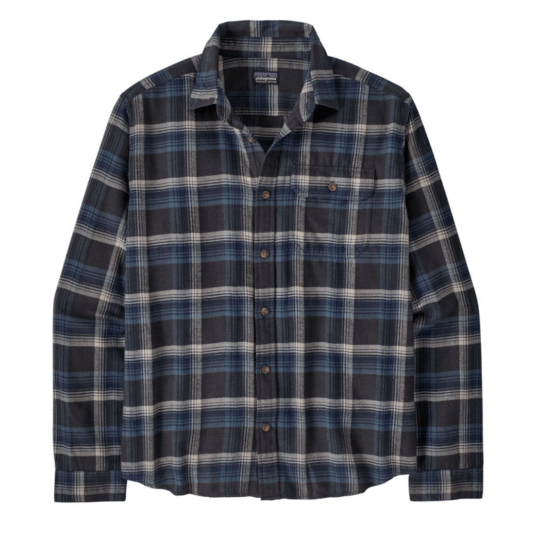 Patagonia M's L/S LW Fjord Flannel Shirt - Cozy Cabin: Ink Black