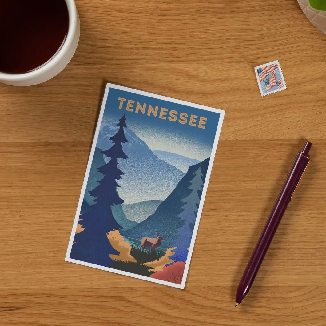 Premium Postcards Tennessee Lithograph Mountain Scene