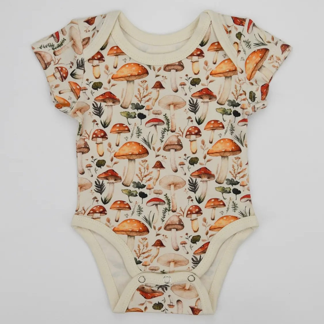 Earthy Organic Cotton Short Sleeve Baby Bodysuit