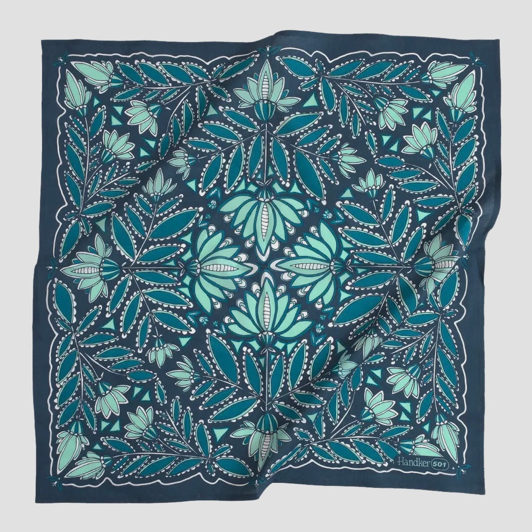 Handker Bandana 100% Organic Cotton 22" x 22"