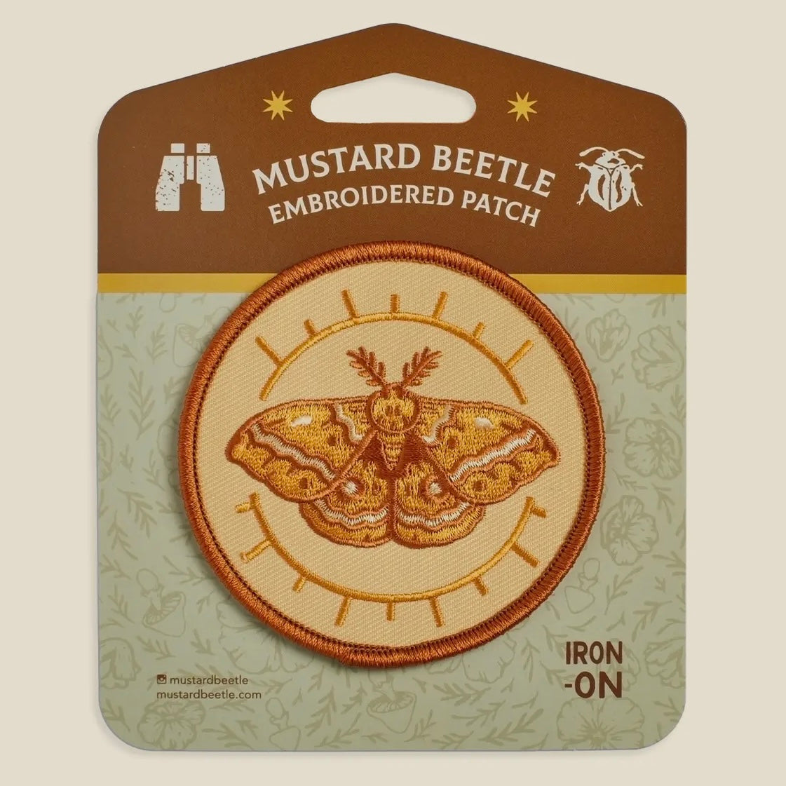 IO Moth Embroidered Patch, Iron on Patch