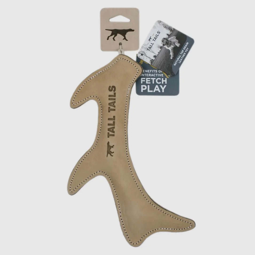 Tall Tails Natural Leather Antler Dog Toy - 11"