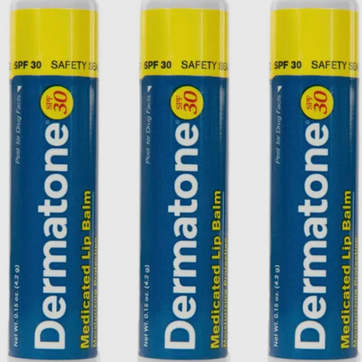 Dermatone Medicated 3-Pack Lip Balm SPF 30