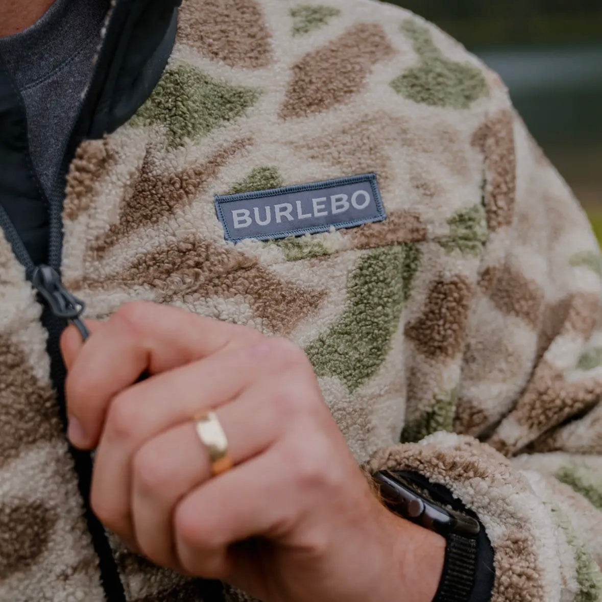 Burlebo Sherpa - Quarter Zip - Alpine Camo