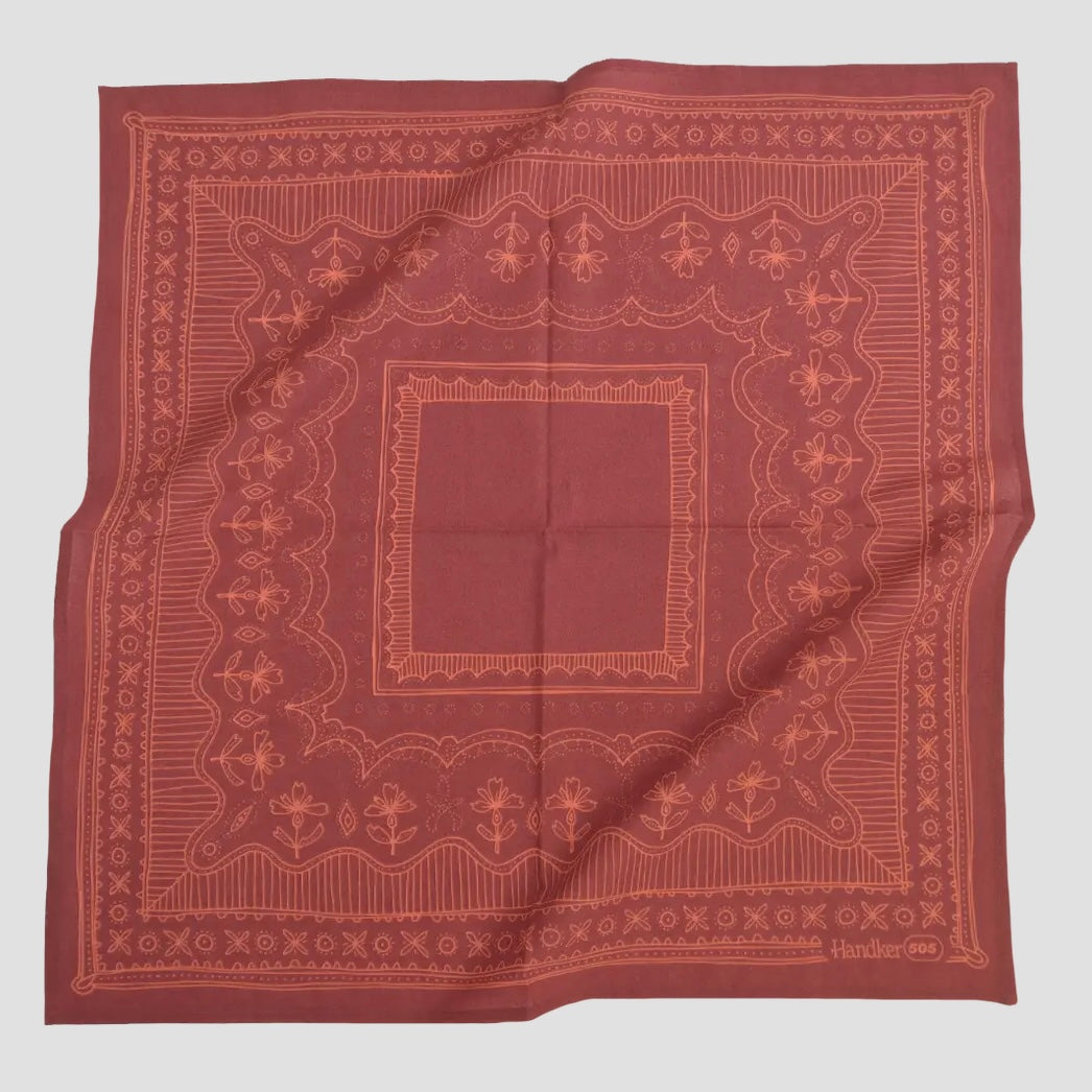 Handker Bandana 100% Organic Cotton 22" x 22"