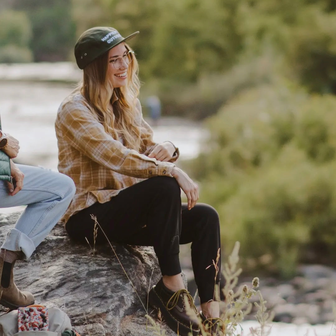Happiest Outside Five Panel Hat - Moss - Endless August Supply Co.