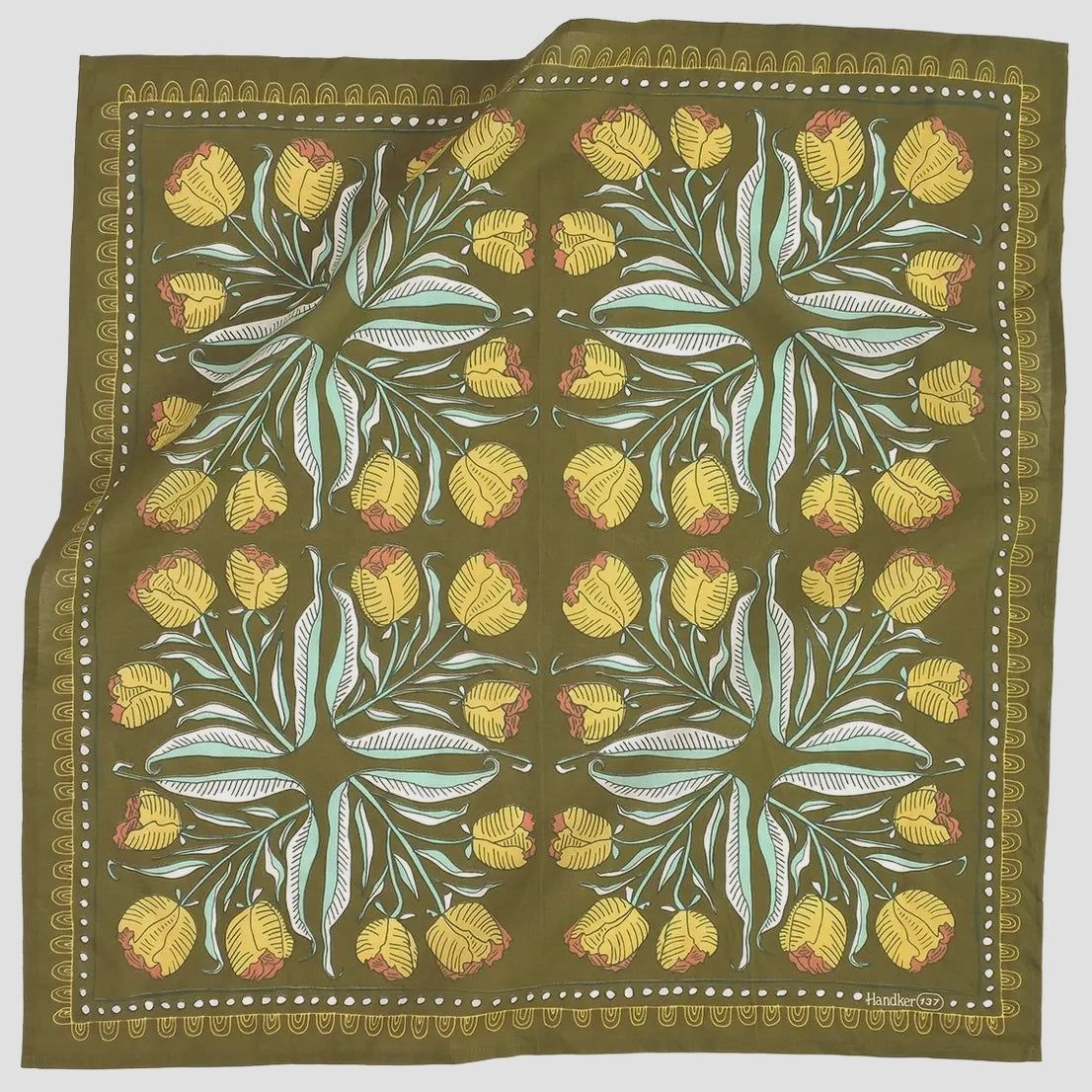 Handker Bandana 100% Organic Cotton 22" x 22"