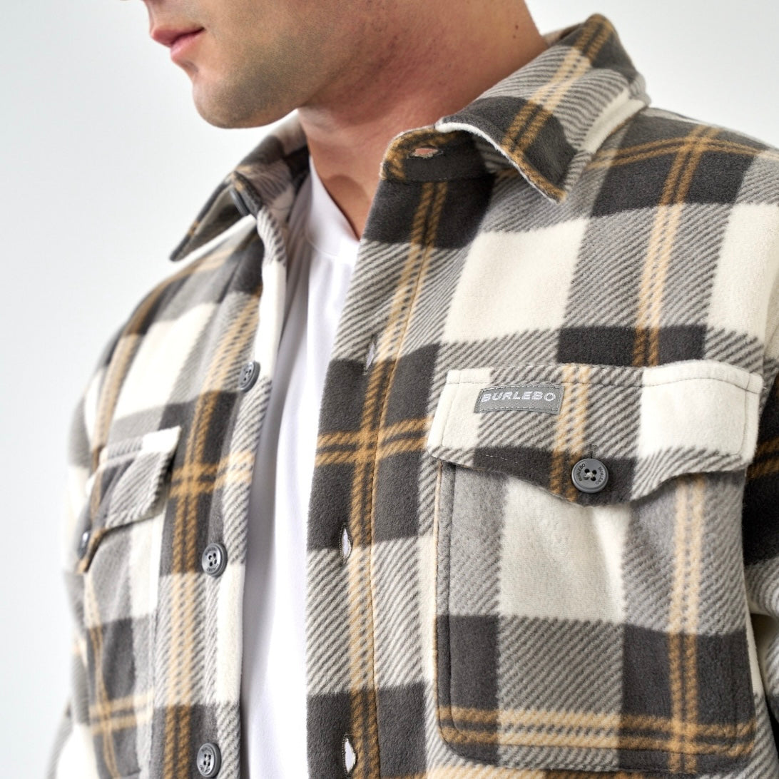 Burlebo Shacket - Coyote Plaid