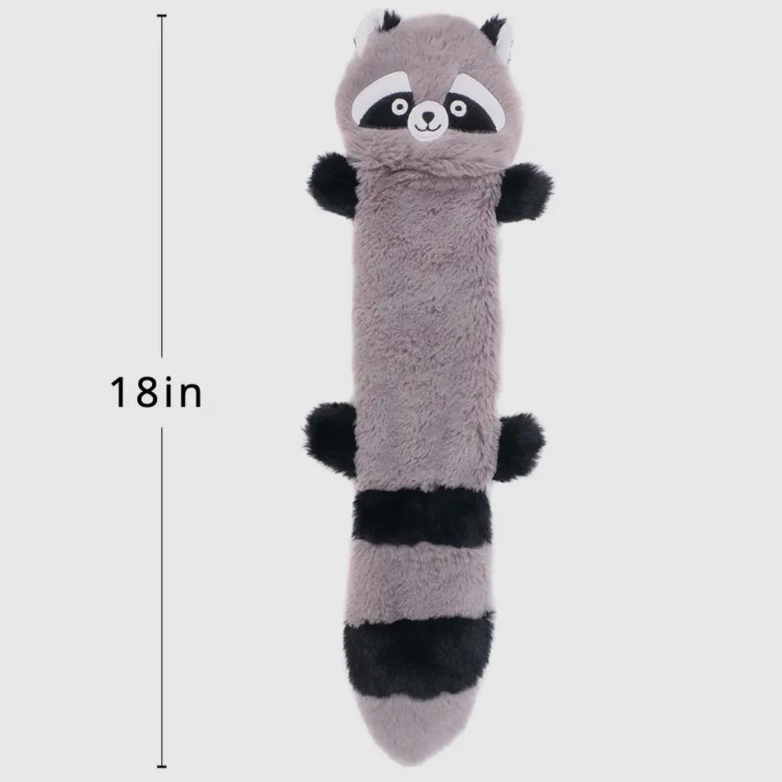 Petkin - Raccoon Squeaky Dog Toy