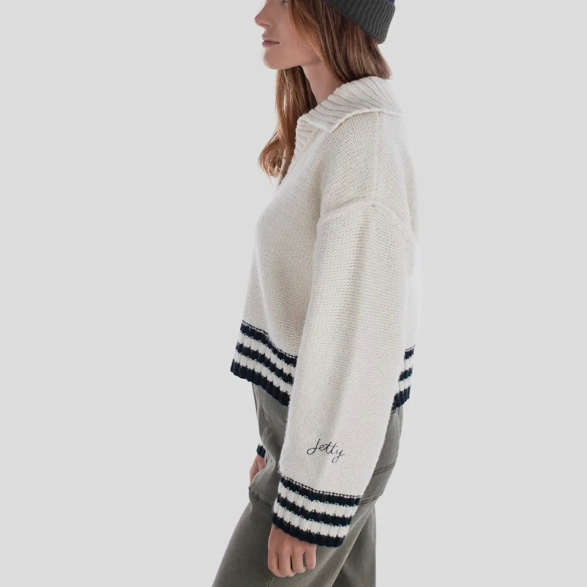 Jetty Tybee Henley Sweater - Ivory
