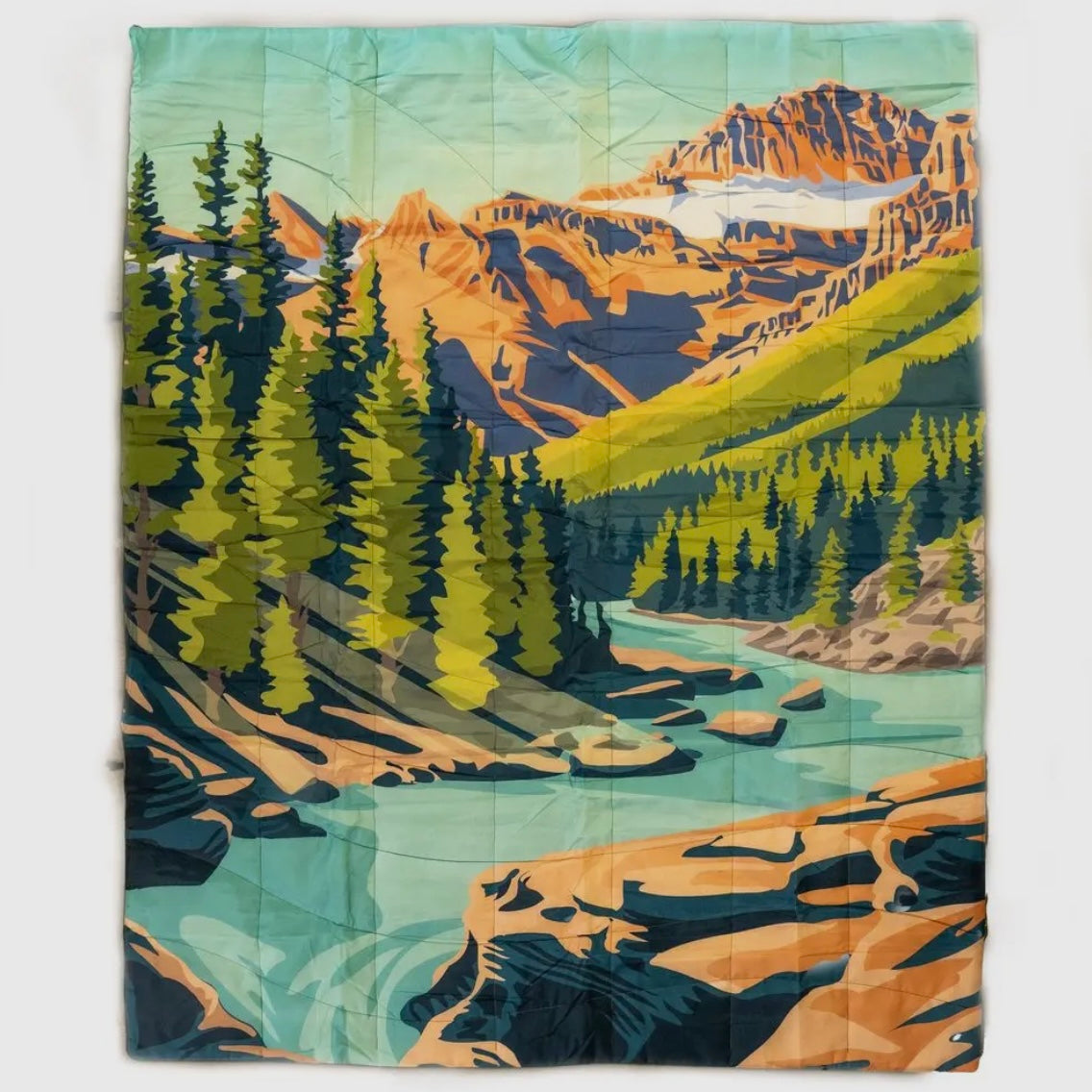 The Montana Scene Puffy Outdoor Blanket