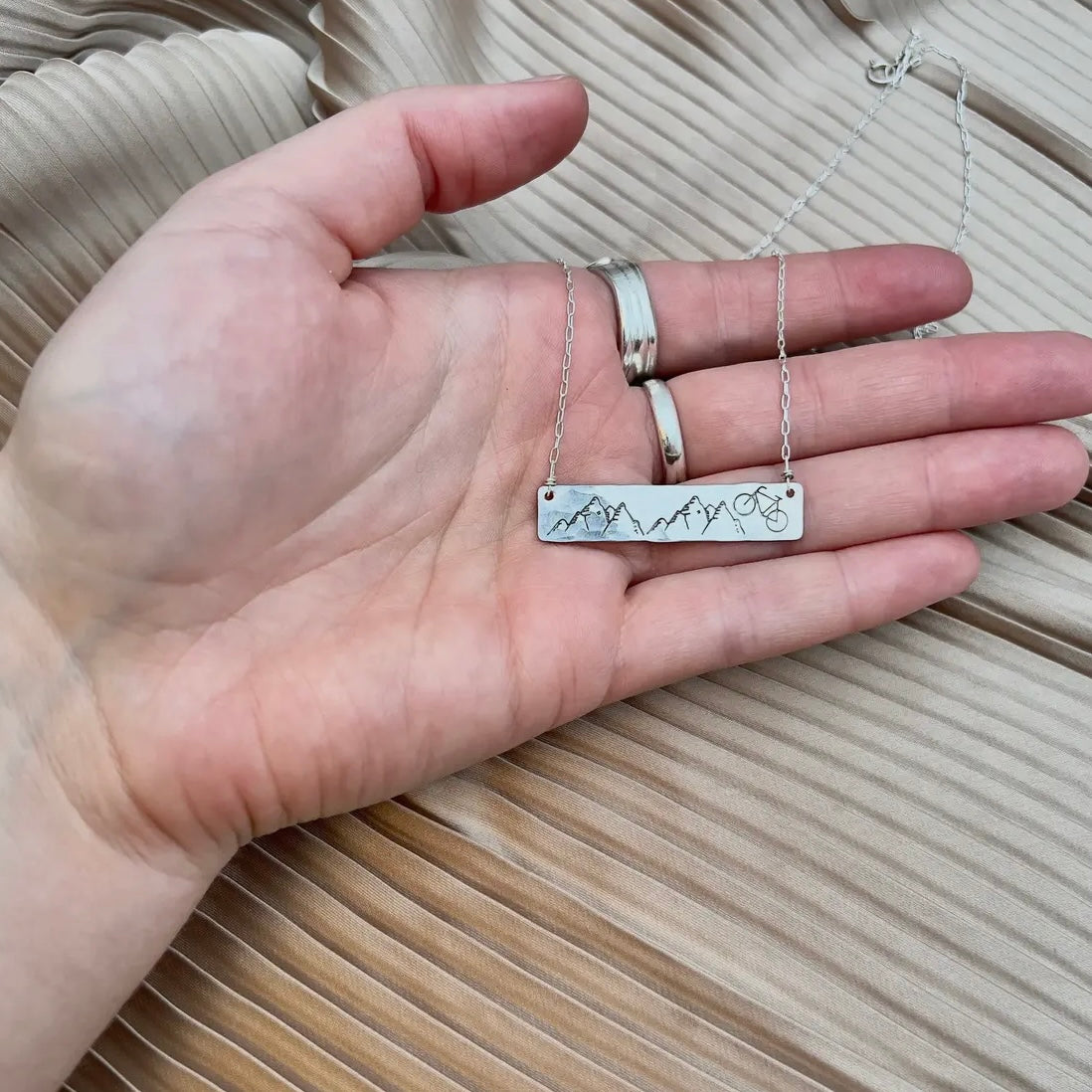 Fluff Hardware Handmade Mountain Bike Necklace