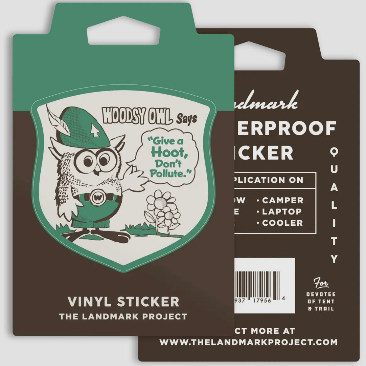 The Landmark Project Woodsy Says Sticker