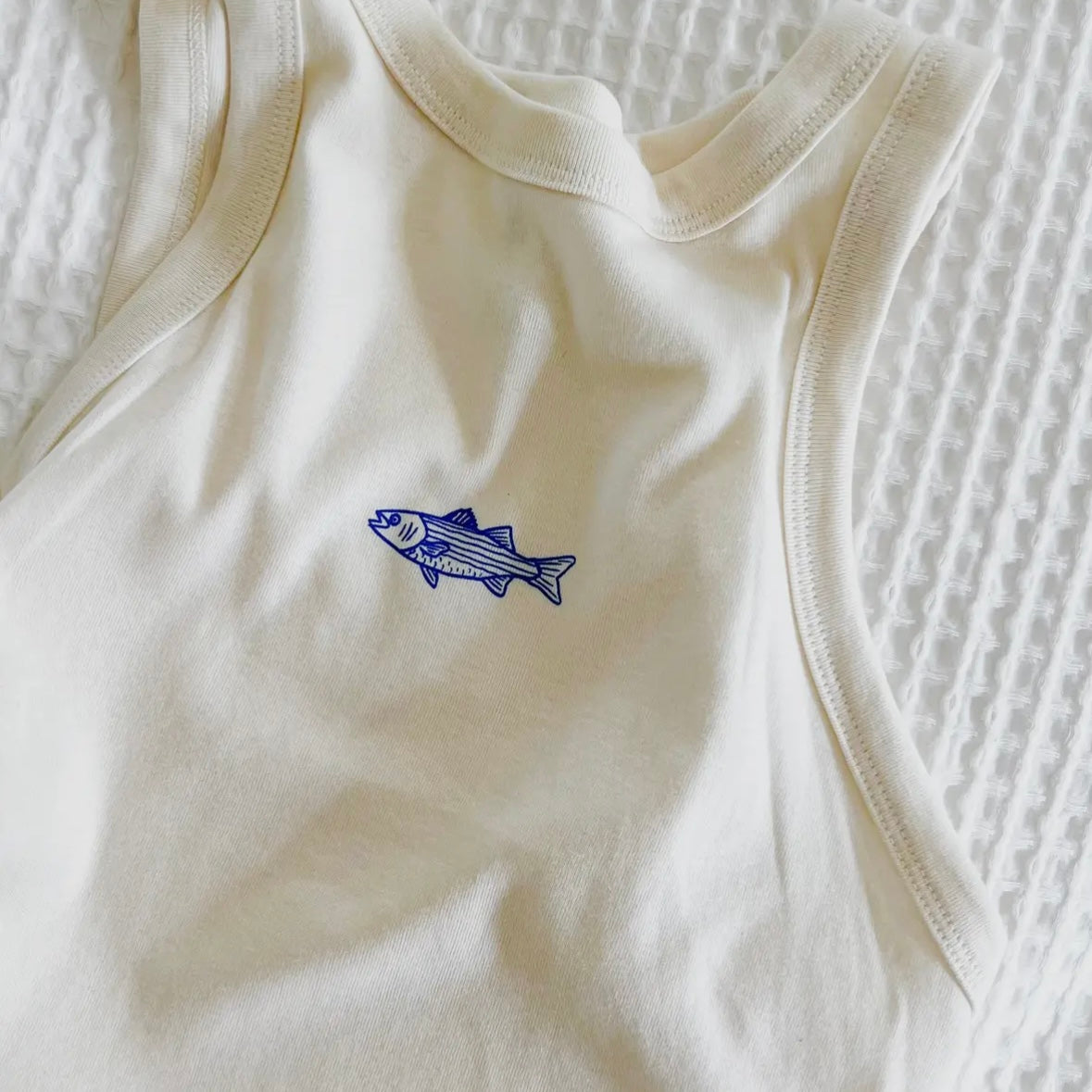 Freshwater Fish Ribbed Racer Tank