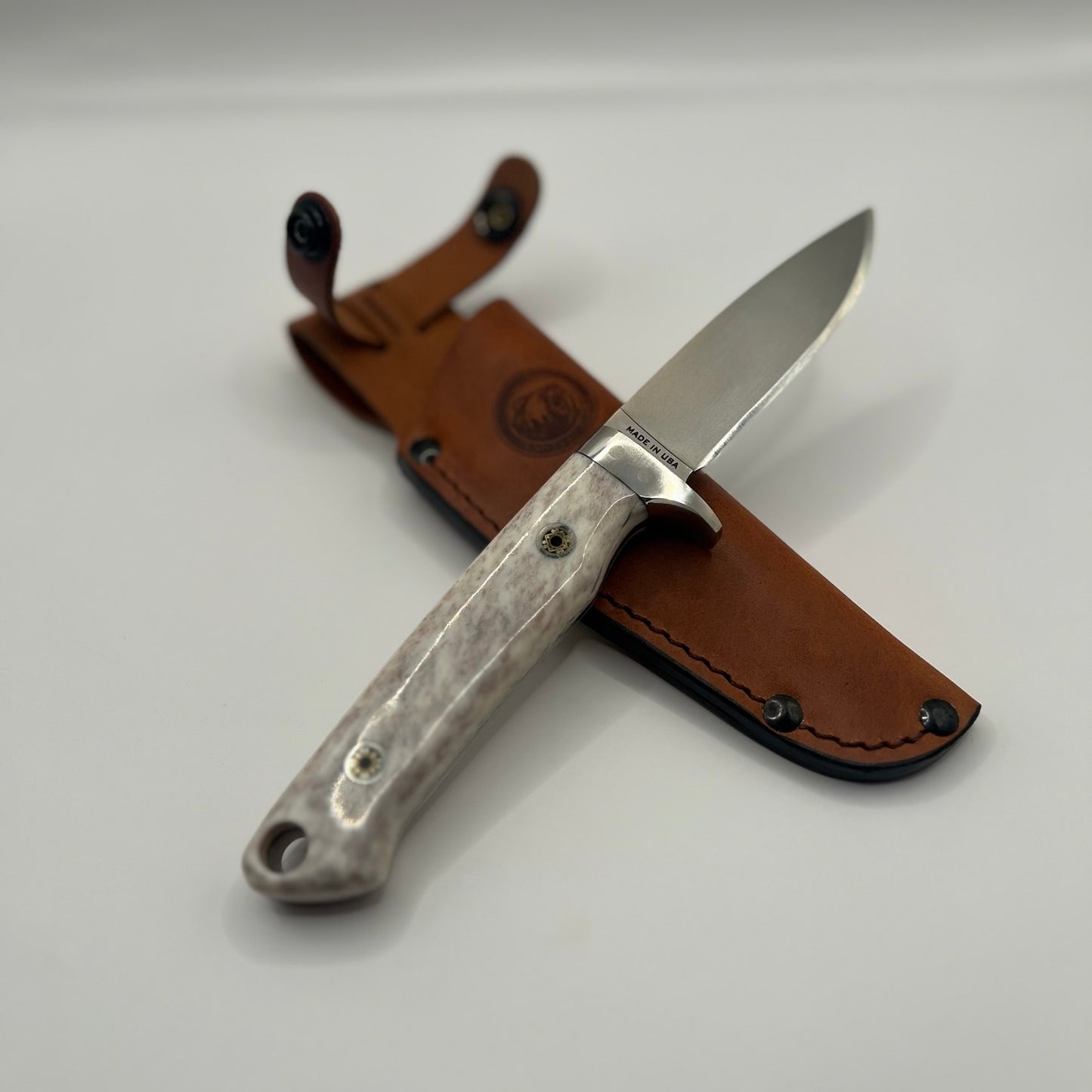 Knives of Alaska Legacy Fixed Blade in genuine elk stag