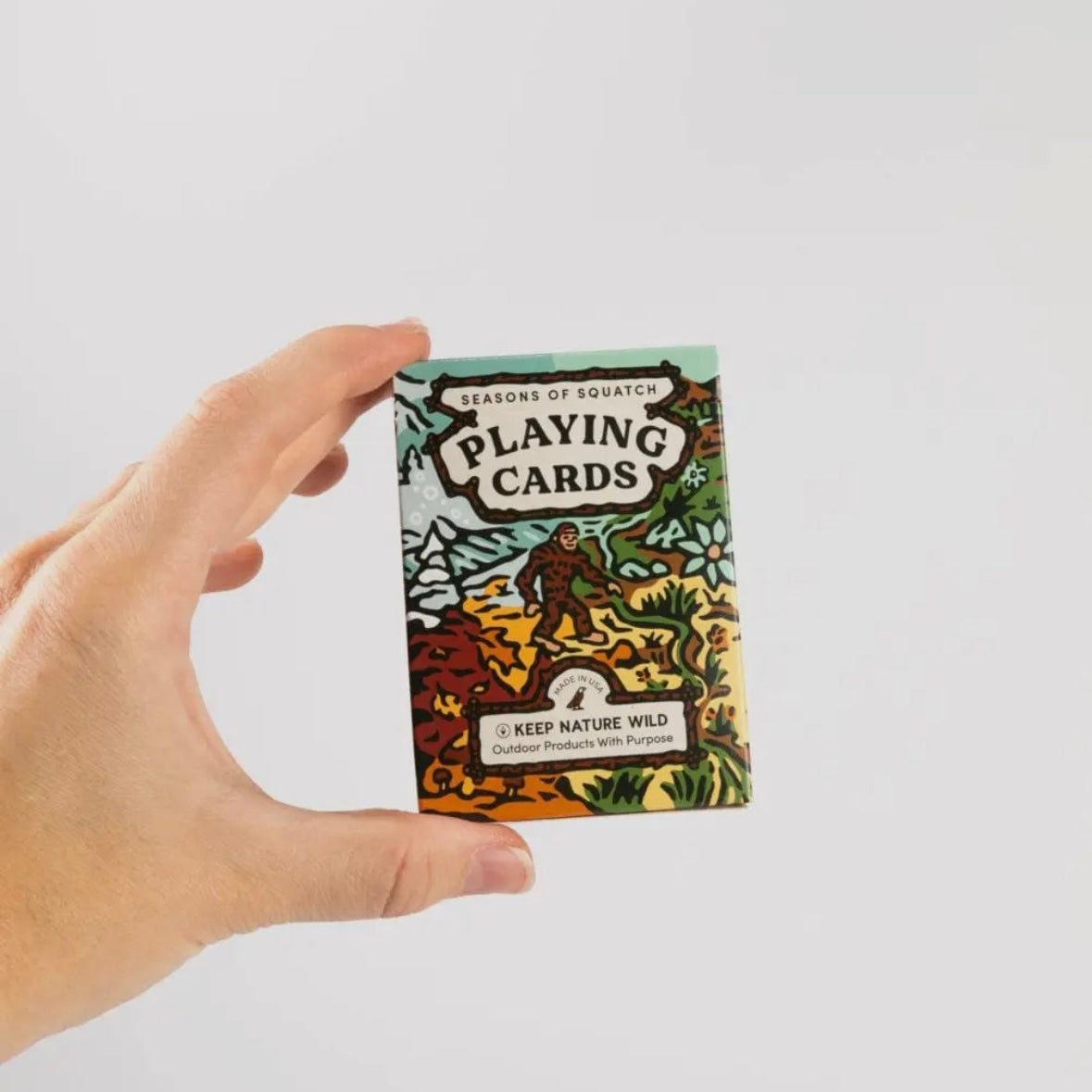 Keep Nature Wild Seasons of Squatch Playing Cards