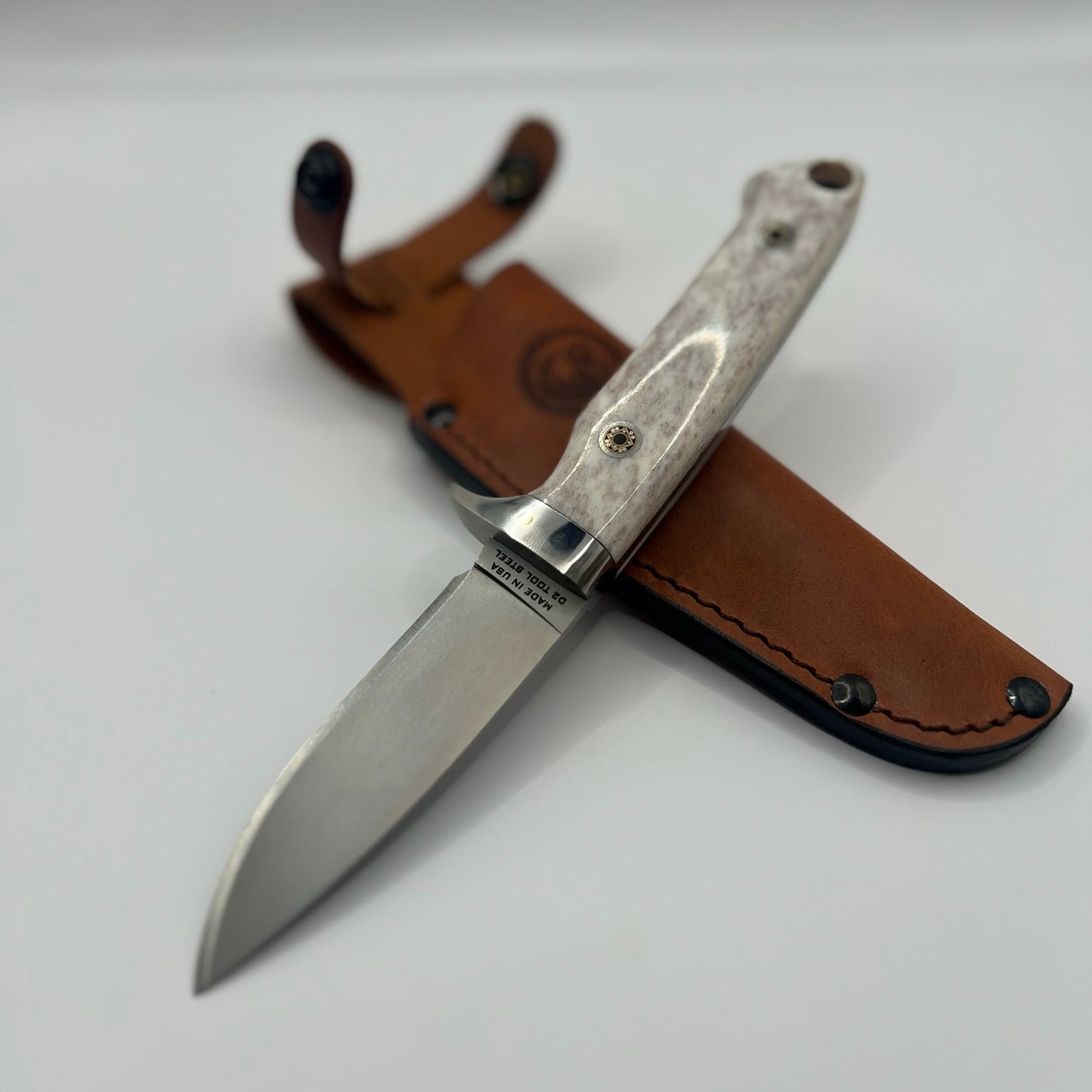 Knives of Alaska Legacy Fixed Blade in genuine elk stag