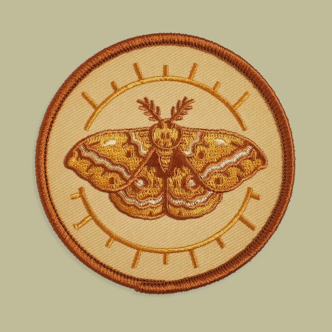 IO Moth Embroidered Patch, Iron on Patch