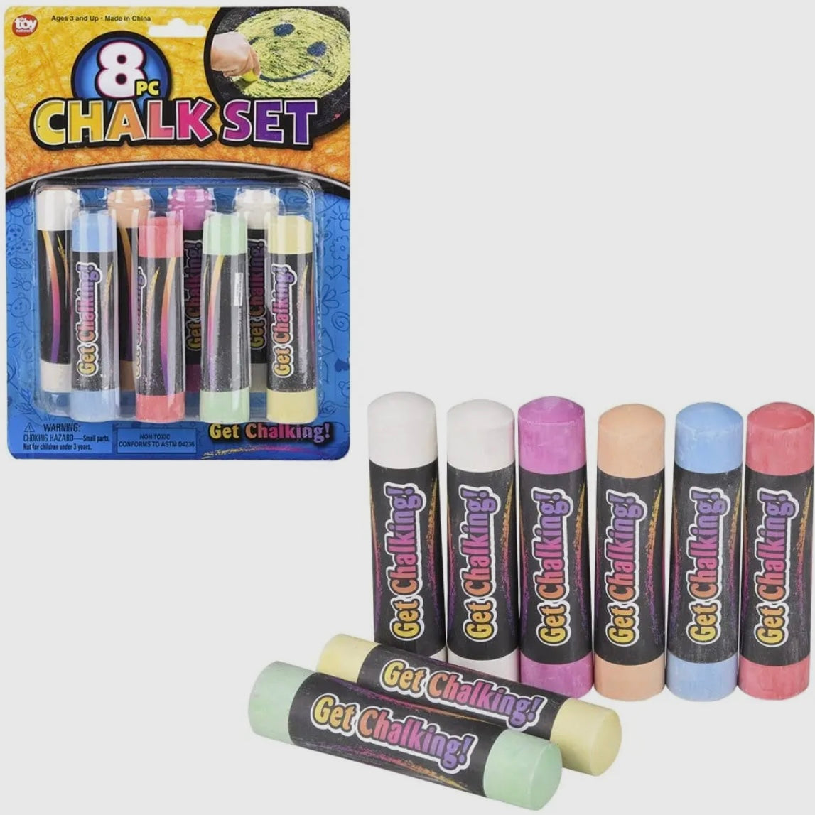 7.5" Chalk Set 8pc Llb Stationary