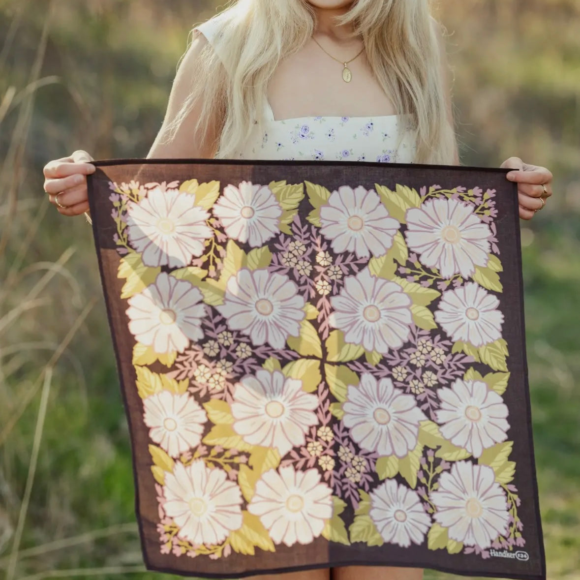 Handker Bandana 100% Organic Cotton 22" x 22"