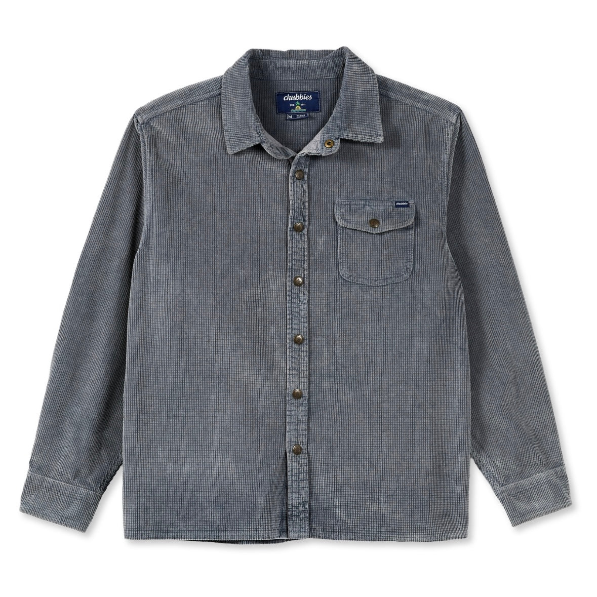 Chubbies Shorts - Waffle Cord Friday Shirt in The Frost Gray