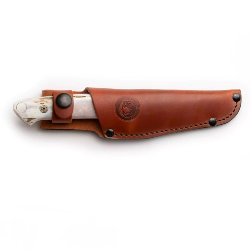 Knives of Alaska Legacy Fixed Blade in genuine elk stag