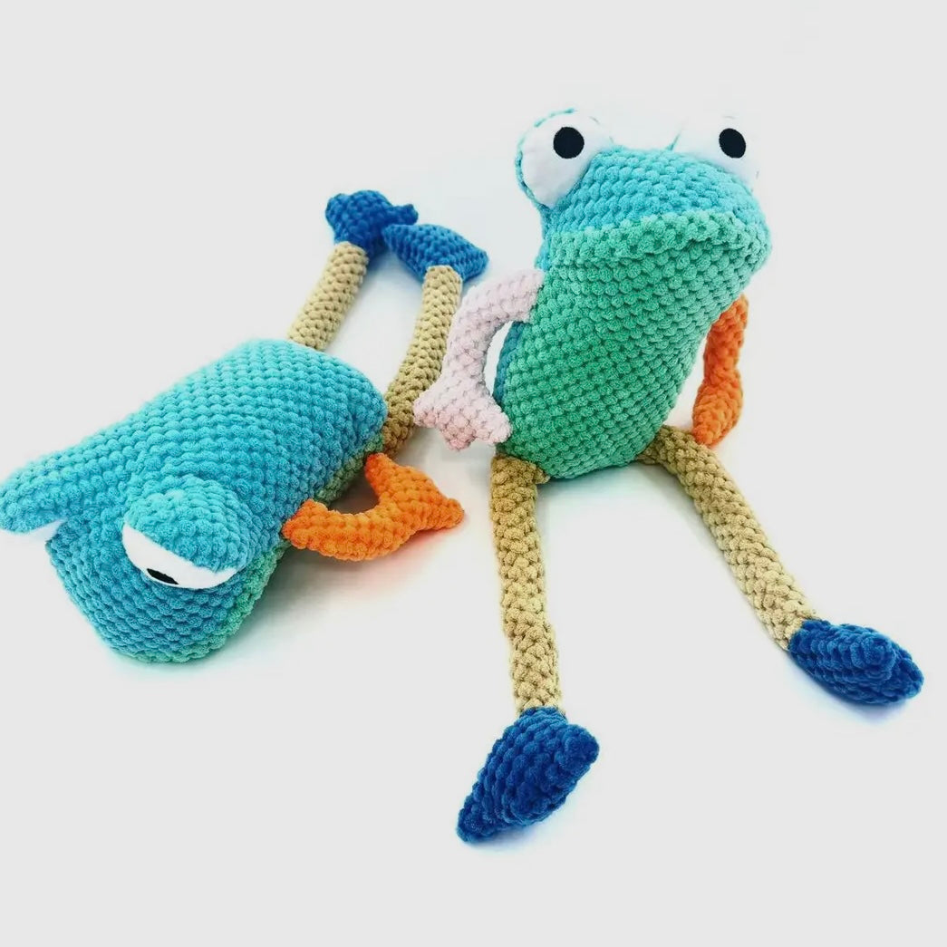 Petkin - Frog Squeaky Pet Toy