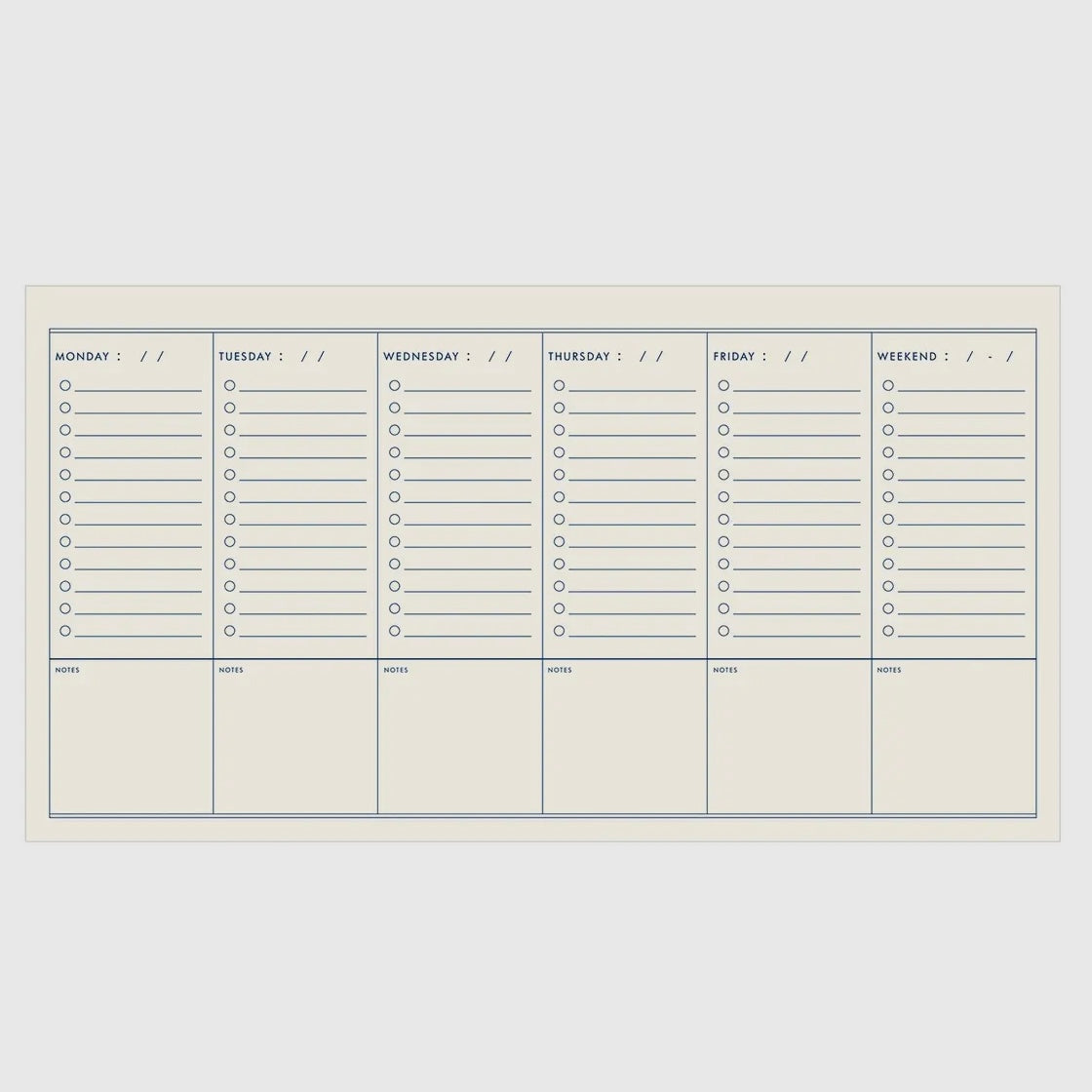 Ruff House Print Shop Weekly Planner