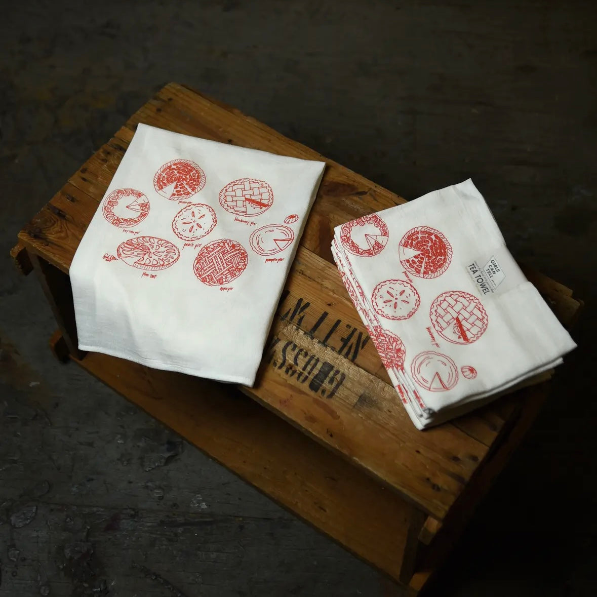 Holiday Pies Tea Towel