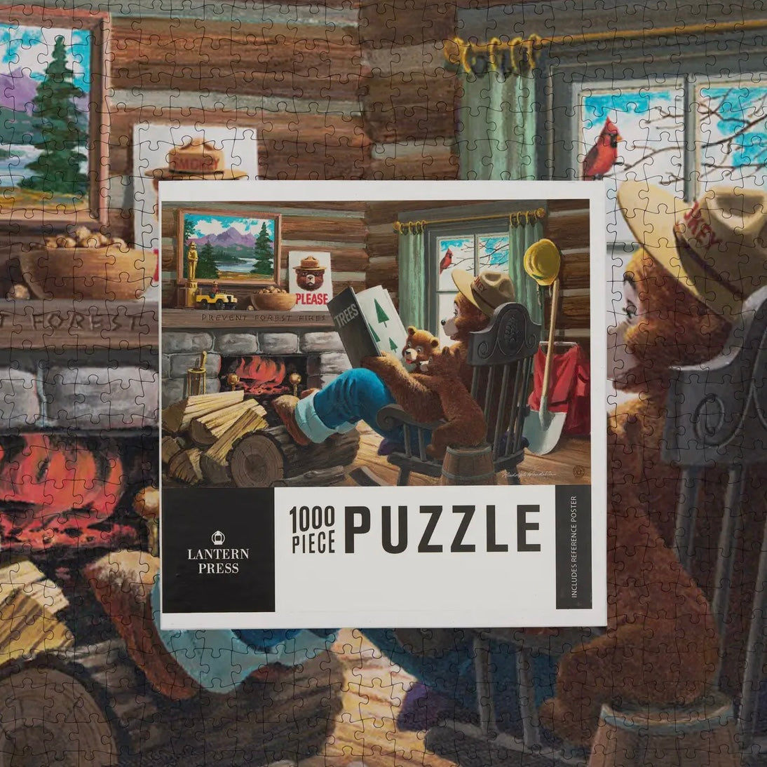 Lantern Press 1000 Piece Puzzle Smokey Bear, Reading Book To Cubs