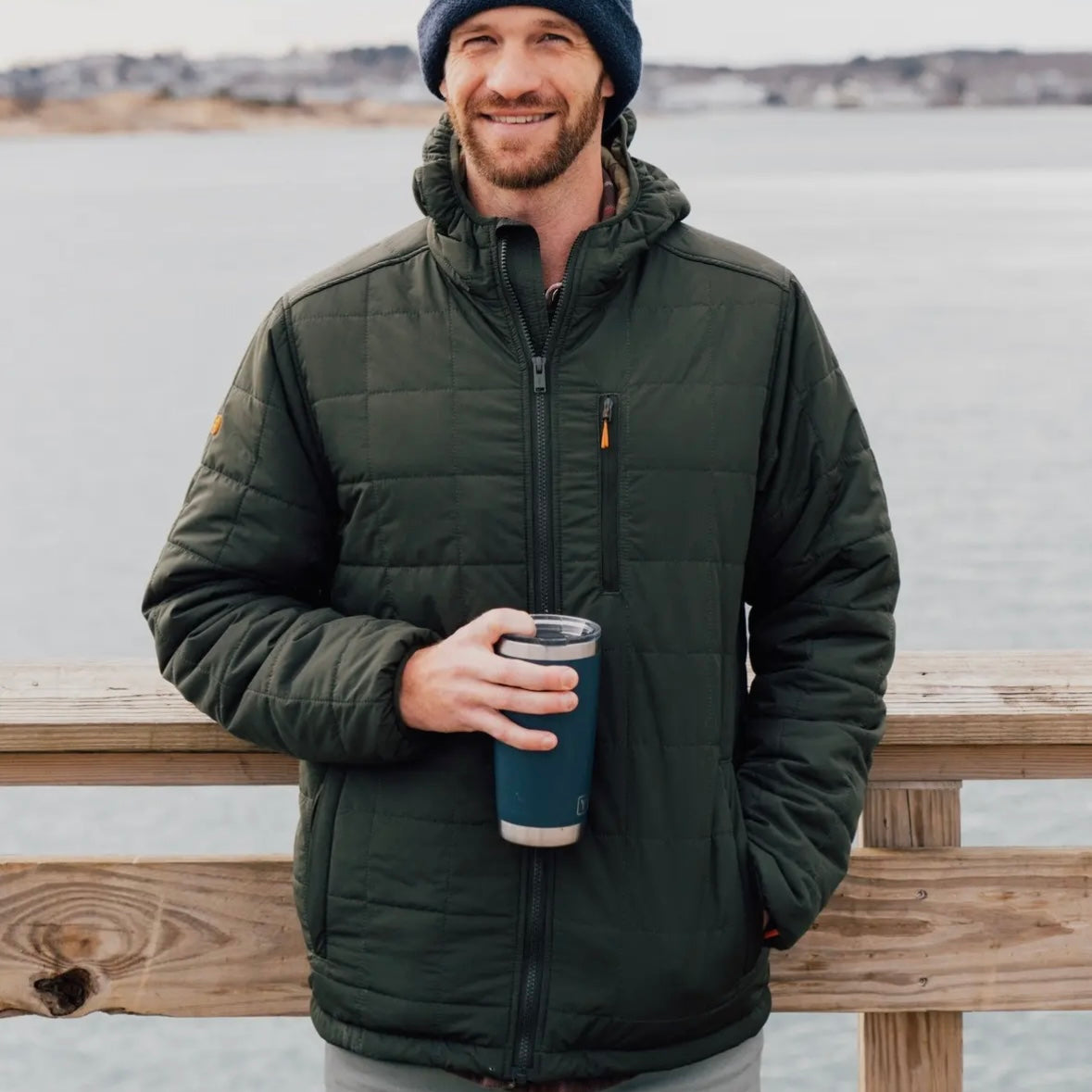 Jetty Puffer Coat - Military Green