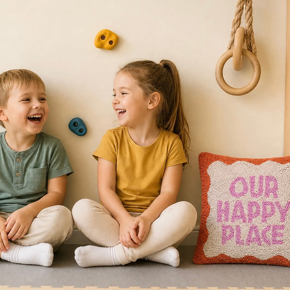 Our Happy Place Hook Pillow