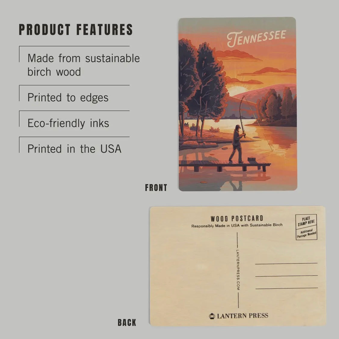 Wood Postcard Tennessee