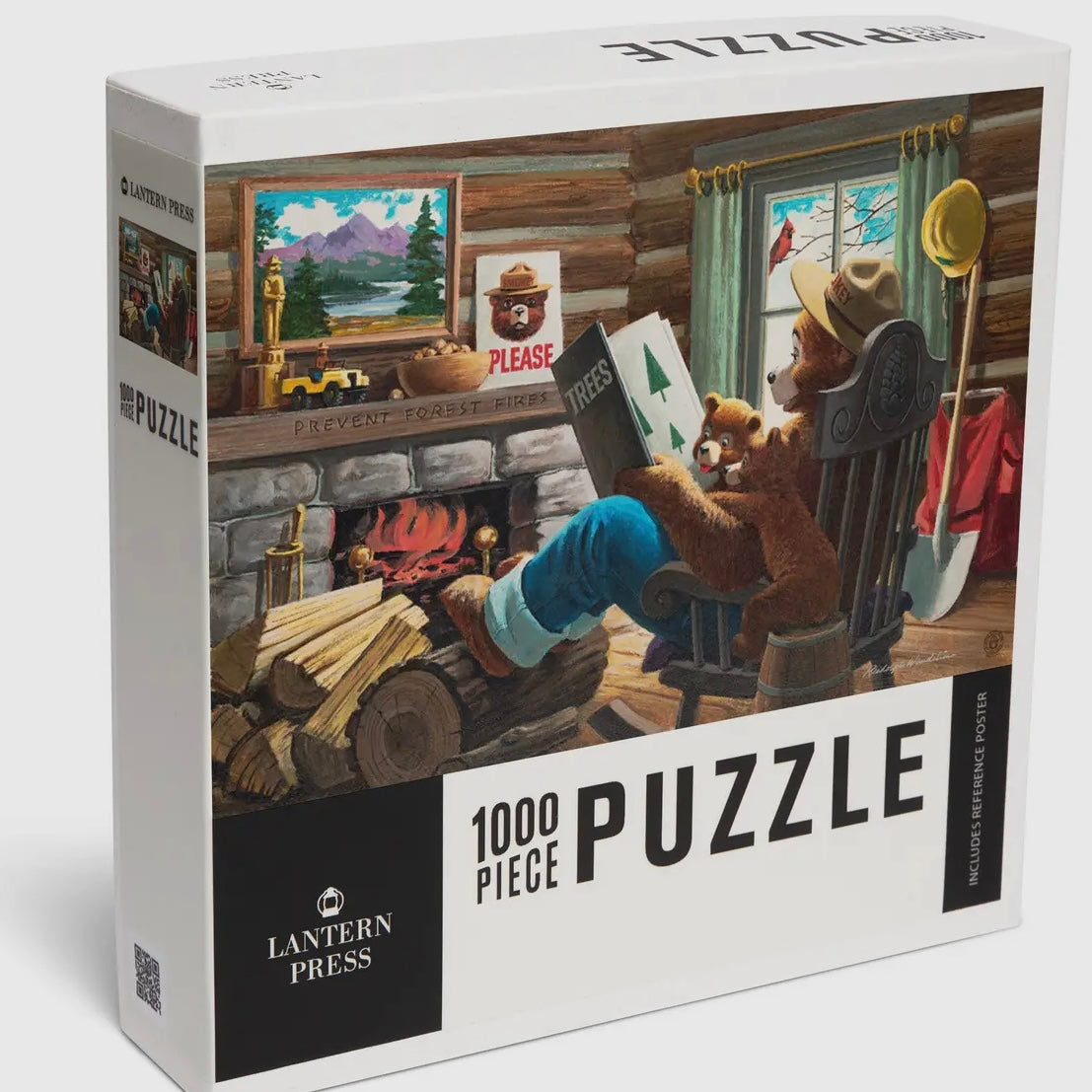 Lantern Press 1000 Piece Puzzle Smokey Bear, Reading Book To Cubs