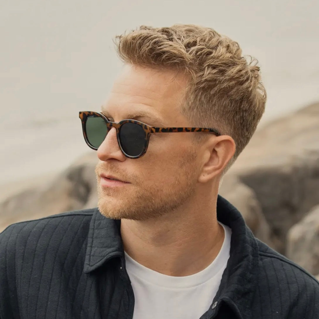 Blue Planet Eco-Eyewear Gram - Honey Tortoise / Grey-Green Polarized