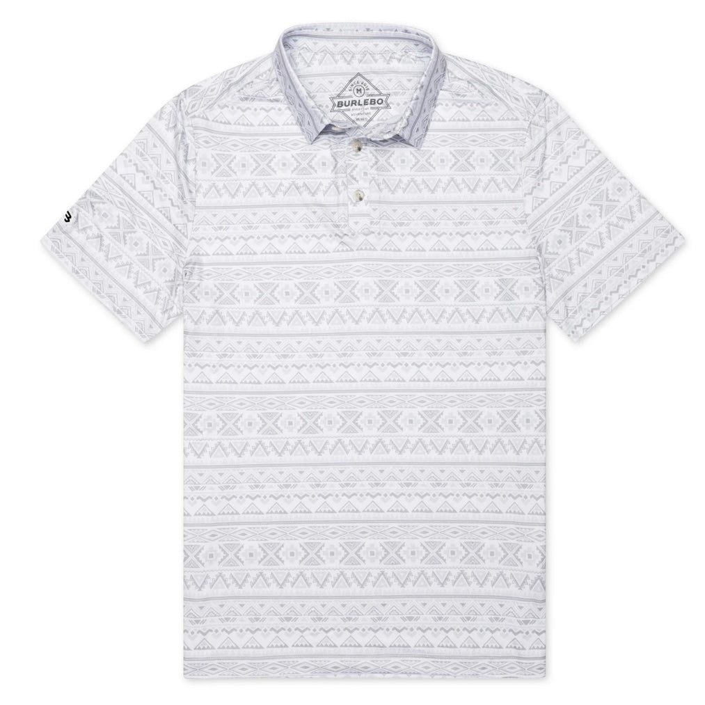 Burlebo Performance Polo in Grey Aztec