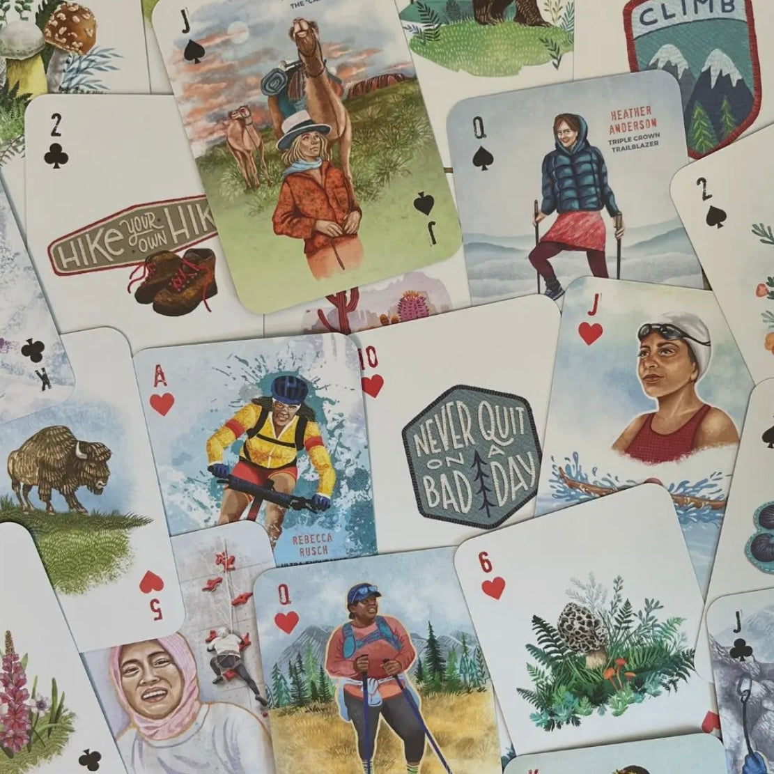 A Woman's Place Is in the Wild: Deck of 52 Playing Cards