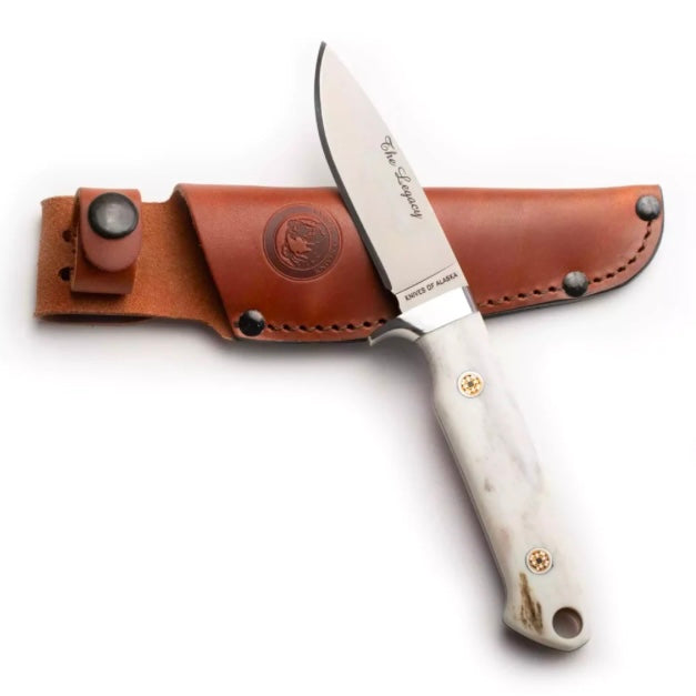 Knives of Alaska Legacy Fixed Blade in genuine elk stag